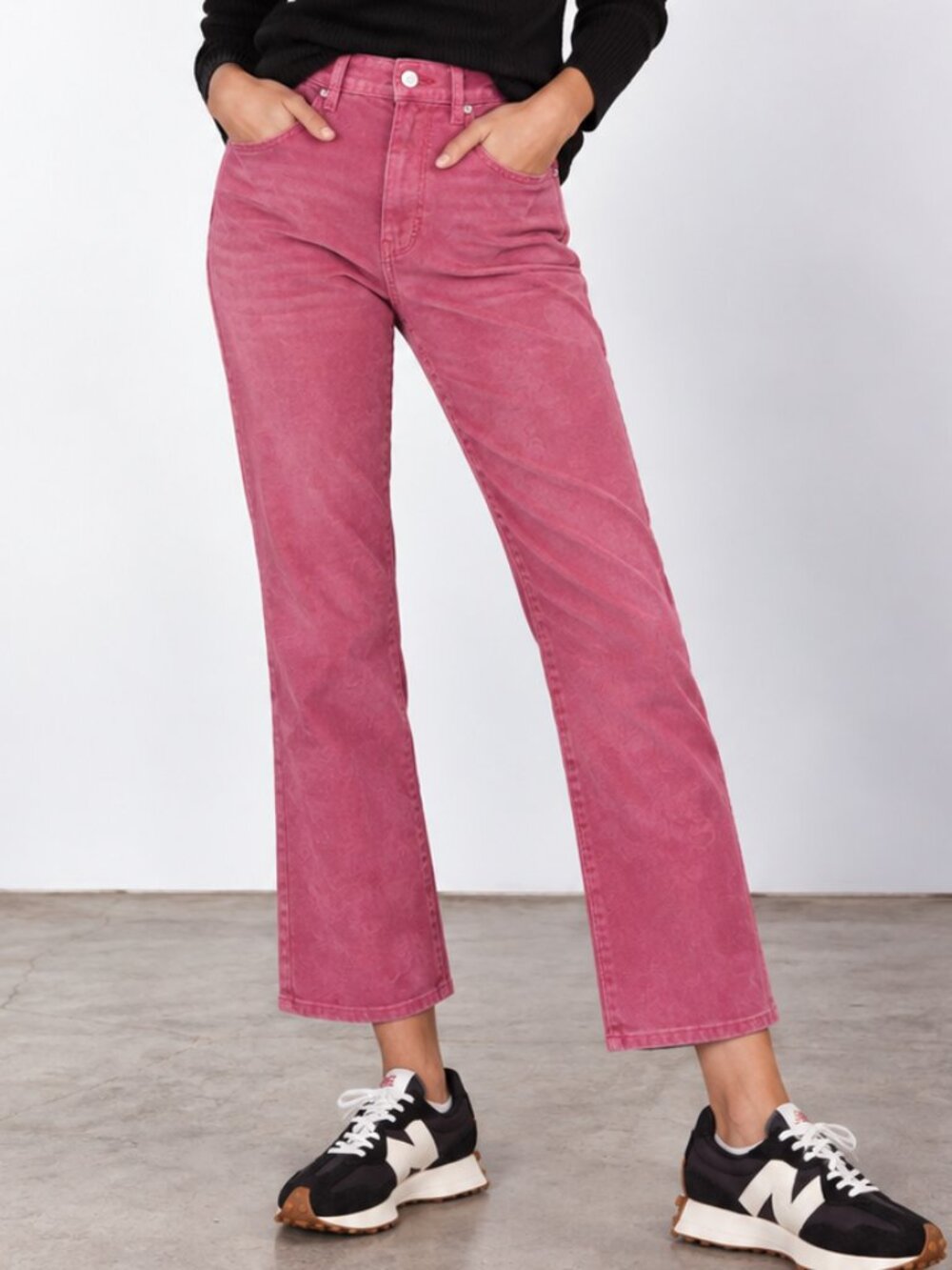 ANTHROPOLOGIE Pilcro The Yaya Stretch Corduroy Crop Flare Pants Pink Mid Rise 24